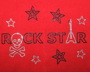 Czerwona koszulka dla psa Rock Star