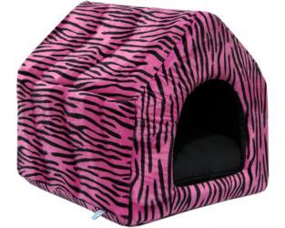 Domek dla psa różowy tygrysek