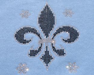 Ubranka dla psów koszulka fleur-de-lis niebieska