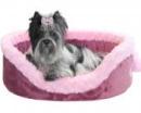 Antyalergiczne legowisko dla małego lub średniego psa wrzos-róż