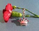Breloczek do obroży różowa korona