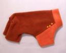 Ubranie dla psa polarowe rude z pomarańczowymi łapkami