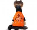 Ubranka dla psów koszulka fleur-de-lis pomarańczowa