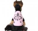 Ubranka dla psów koszulka fleur-de-lis różowa