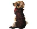 Ubranka dla psów płaszcz bordowo-czarny