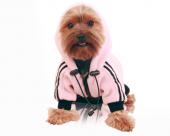 Ubranko dla psa dresik różowo-czarny 2cz.
