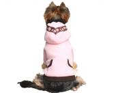 Ubranko dla psa dresik różowo-czekoladowy