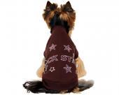 Brązowa koszulka dla psa Rock Star