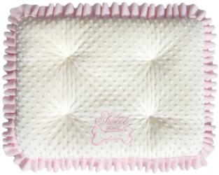 Ecru-różowa poduszka dla kundelka