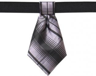 Krawat dla psa w fioletowo-czarną kratę