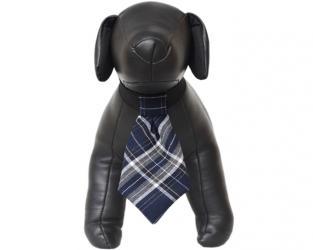 Krawat dla psa w granatowo-białą kratkę