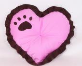 Legowisko serce różowo - czekoladowe
