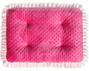 Poduszka amarantowo-różowa dla jamnika