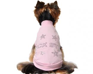Różowa koszulka dla psa Rock Star
