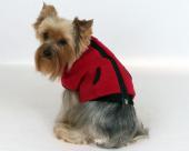 Ubranie dla psa kamizelka czerwona z zamkiem