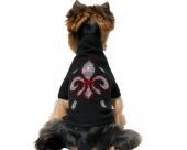 Ubranka dla psów koszulka fleur-de-lis czarna