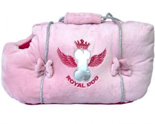 Zimowa torba dla psa Royal Dog różowa